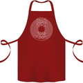 Vinyl Music Sound Waves Turntable DJ Decks Cotton Apron 100% Organic Maroon