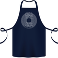 Vinyl Music Sound Waves Turntable DJ Decks Cotton Apron 100% Organic Navy Blue