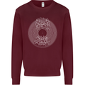 Vinyl Music Sound Waves Turntable DJ Decks Kids Sweatshirt Jumper Maroon