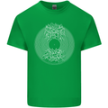 Vinyl Music Sound Waves Turntable DJ Decks Mens Cotton T-Shirt Tee Top Irish Green