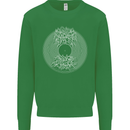 Vinyl Music Sound Waves Turntable DJ Decks Mens Sweatshirt Jumper Irish Green