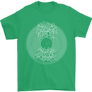Vinyl Music Sound Waves Turntable DJ Decks Mens T-Shirt 100% Cotton Irish Green