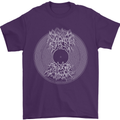 Vinyl Music Sound Waves Turntable DJ Decks Mens T-Shirt 100% Cotton Purple