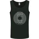 Vinyl Music Sound Waves Turntable DJ Decks Mens Vest Tank Top Black