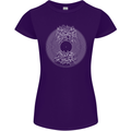 Vinyl Music Sound Waves Turntable DJ Decks Womens Petite Cut T-Shirt Purple