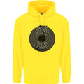 Vinyl Music Sound Waves Turntable Decks DJ Childrens Kids Hoodie Yellow