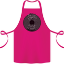 Vinyl Music Sound Waves Turntable Decks DJ Cotton Apron 100% Organic Pink