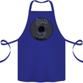 Vinyl Music Sound Waves Turntable Decks DJ Cotton Apron 100% Organic Royal Blue