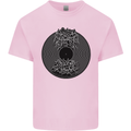 Vinyl Music Sound Waves Turntable Decks DJ Kids T-Shirt Childrens Light Pink