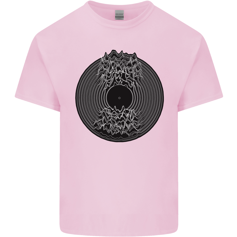 Vinyl Music Sound Waves Turntable Decks DJ Mens Cotton T-Shirt Tee Top Light Pink