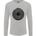 Vinyl Music Sound Waves Turntable Decks DJ Mens Long Sleeve T-Shirt Sports Grey