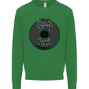 Vinyl Music Sound Waves Turntable Decks DJ Mens Sweatshirt Jumper Irish Green