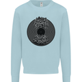 Vinyl Music Sound Waves Turntable Decks DJ Mens Sweatshirt Jumper Light Blue