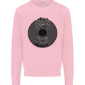 Vinyl Music Sound Waves Turntable Decks DJ Mens Sweatshirt Jumper Light Pink