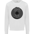 Vinyl Music Sound Waves Turntable Decks DJ Mens Sweatshirt Jumper White