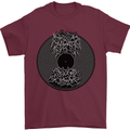 Vinyl Music Sound Waves Turntable Decks DJ Mens T-Shirt 100% Cotton Maroon