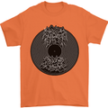 Vinyl Music Sound Waves Turntable Decks DJ Mens T-Shirt 100% Cotton Orange