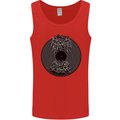 Vinyl Music Sound Waves Turntable Decks DJ Mens Vest Tank Top Red