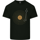 Vinyl Record Galaxy Music Record Turntable Kids T-Shirt Childrens Black
