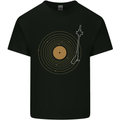 Vinyl Record Galaxy Music Record Turntable Mens Cotton T-Shirt Tee Top Black