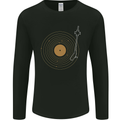 Vinyl Record Galaxy Music Record Turntable Mens Long Sleeve T-Shirt Black