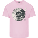 Vinyl Record Music Turntable DJ Kids T-Shirt Childrens Light Pink