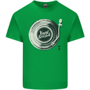 Vinyl Record Music Turntable DJ Mens Cotton T-Shirt Tee Top Irish Green