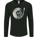 Vinyl Record Music Turntable DJ Mens Long Sleeve T-Shirt Black