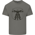Vitruvian Biker Motorcycle Motorbike Bikie Mens Cotton T-Shirt Tee Top Charcoal