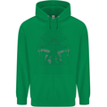 Vitruvian Drummer Drumming Drums Mens 80% Cotton Hoodie Irish Green