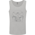 Vitruvian Drummer Drumming Drums Mens Vest Tank Top Sports Grey