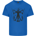 Vitruvian Scuba Diver Diving Mens Cotton T-Shirt Tee Top Royal Blue