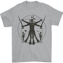 Vitruvian Scuba Diver Diving Mens T-Shirt 100% Cotton Sports Grey