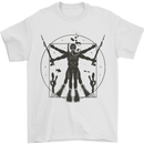 Vitruvian Scuba Diver Diving Mens T-Shirt 100% Cotton White