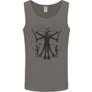Vitruvian Scuba Diver Diving Mens Vest Tank Top Charcoal