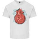 Volleyball Shaped Like a Heart Kids T-Shirt Childrens White
