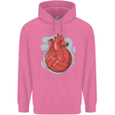 Volleyball Shaped Like a Heart Mens 80% Cotton Hoodie Azelea