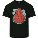 Volleyball Shaped Like a Heart Mens Cotton T-Shirt Tee Top Black