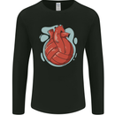Volleyball Shaped Like a Heart Mens Long Sleeve T-Shirt Black