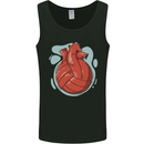 Volleyball Shaped Like a Heart Mens Vest Tank Top Black