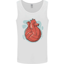 Volleyball Shaped Like a Heart Mens Vest Tank Top White