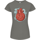 Volleyball Shaped Like a Heart Womens Petite Cut T-Shirt