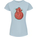 Volleyball Shaped Like a Heart Womens Petite Cut T-Shirt