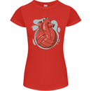 Volleyball Shaped Like a Heart Womens Petite Cut T-Shirt