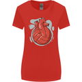 Volleyball Shaped Like a Heart Womens Wider Cut T-Shirt Red