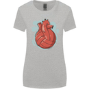 Volleyball Shaped Like a Heart Womens Wider Cut T-Shirt Sports Grey