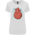 Volleyball Shaped Like a Heart Womens Wider Cut T-Shirt White