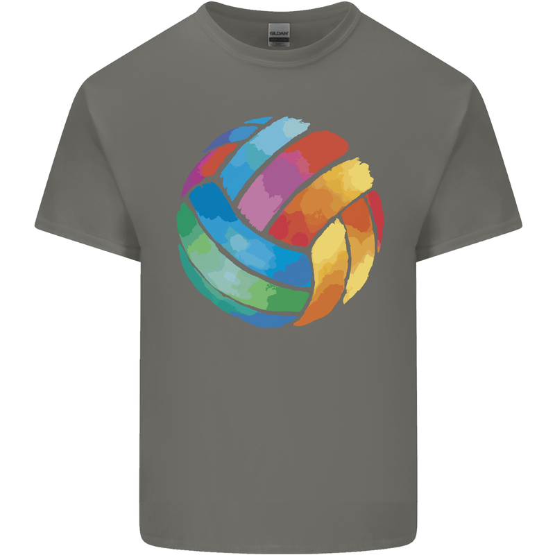 Volleyball Watercolour Kids T-Shirt Childrens Charcoal