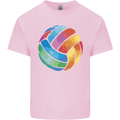 Volleyball Watercolour Kids T-Shirt Childrens Light Pink