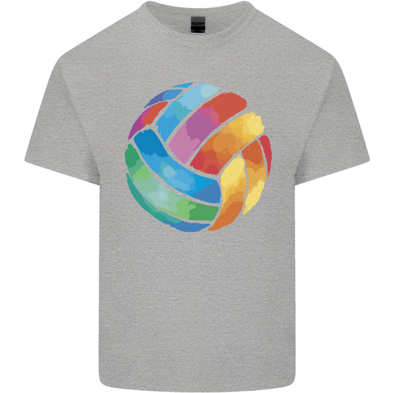 Volleyball Watercolour Kids T-Shirt Childrens Sports Grey